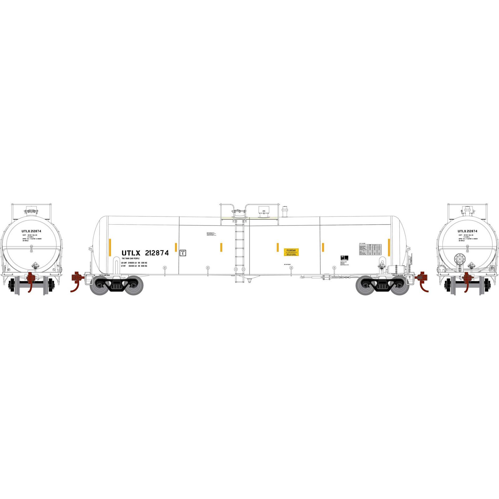 UTLX 30K Gallon Ethanol Tank Car #212869