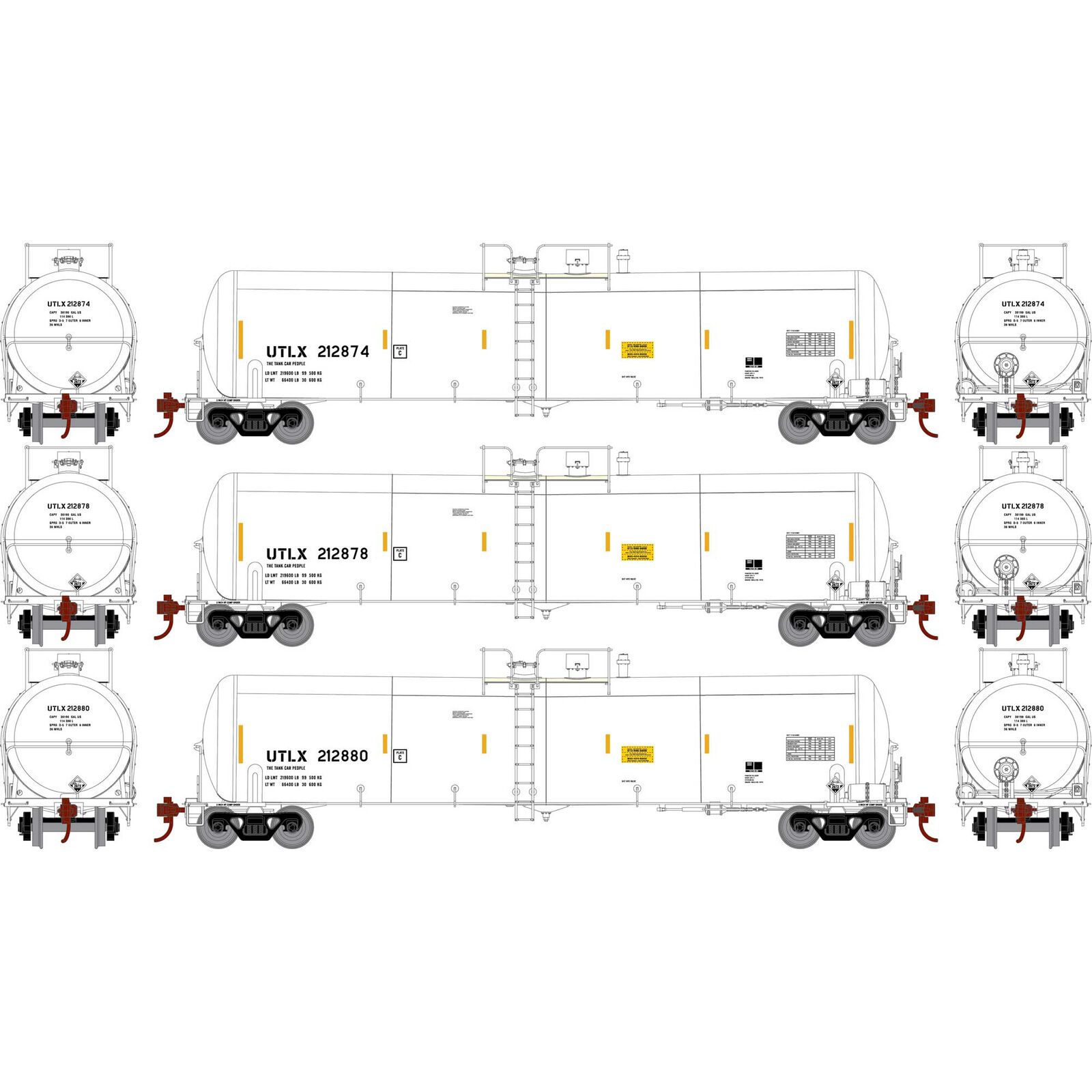 UTLX 30K Gallon Ethanol Tank Car 3-Pack #1