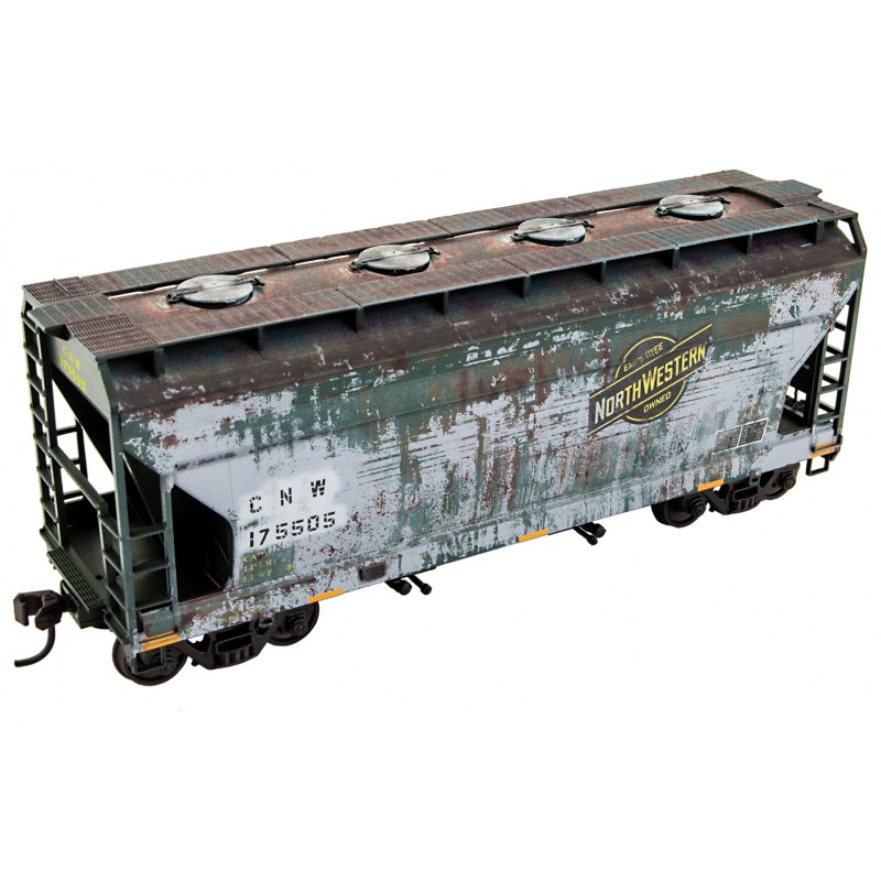 Union Pacific/Ex-C&NW Weathered 2-Bay Hopper #175505
