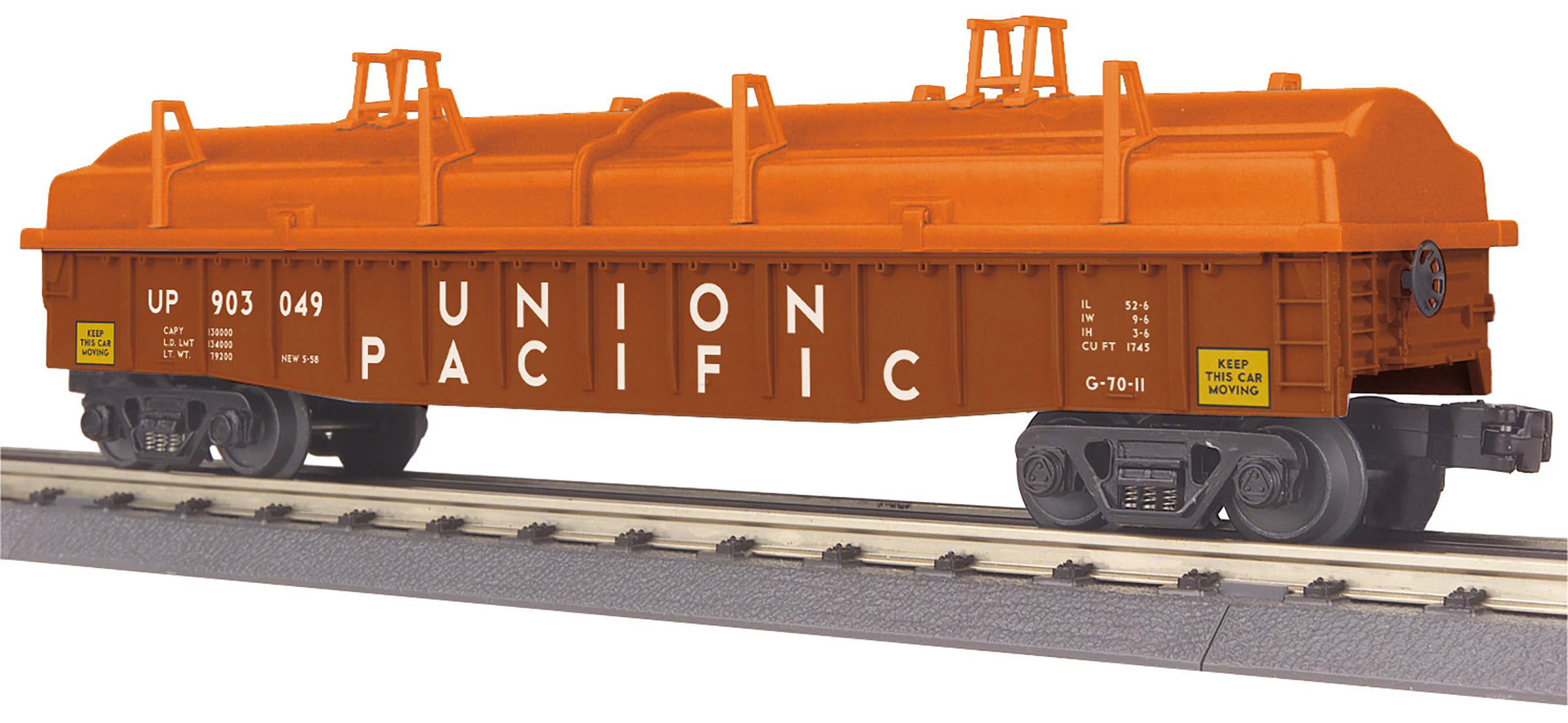 Union Pacific gondola car #903049 with cover