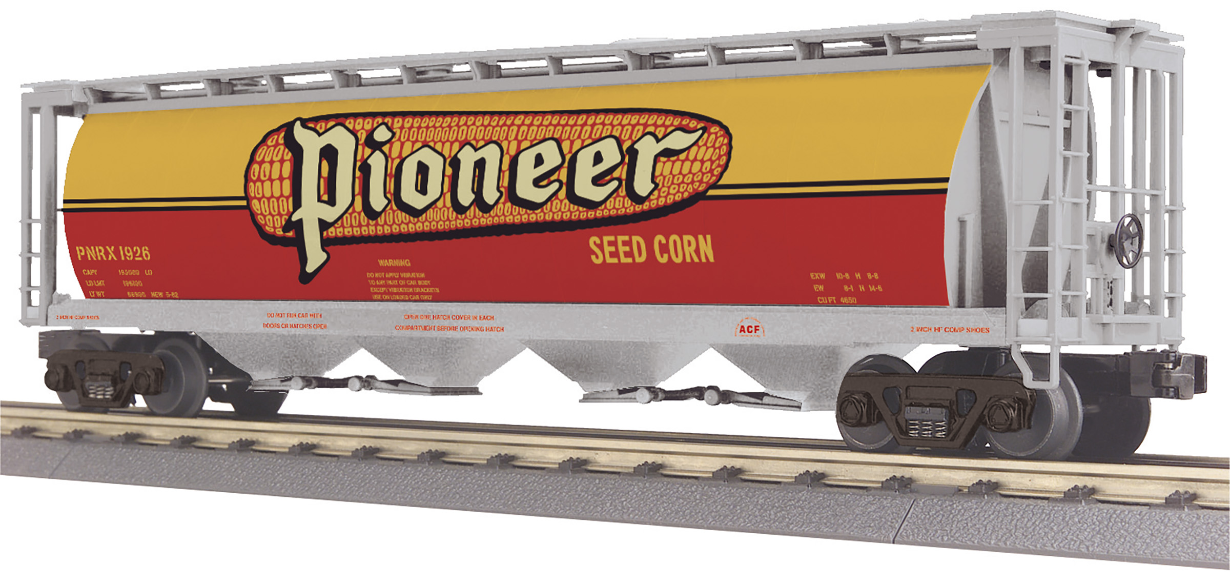 Pioneer Seed Corn 4-bay cylindrical hopper car # 1926