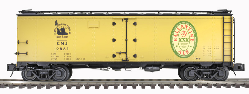 Jersey Central Ballantine XXX Ale 40' steel reefer #9861