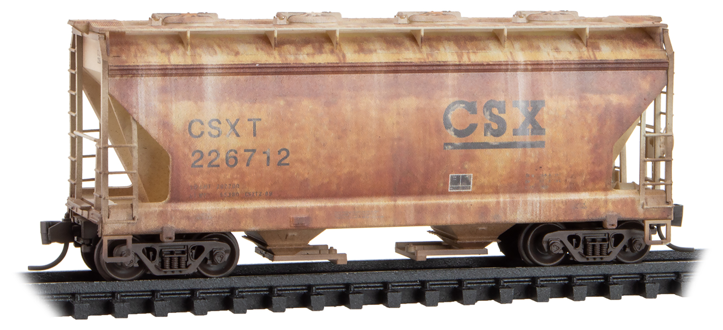CSX Weathered 2-Bay Covered Hopper #226712