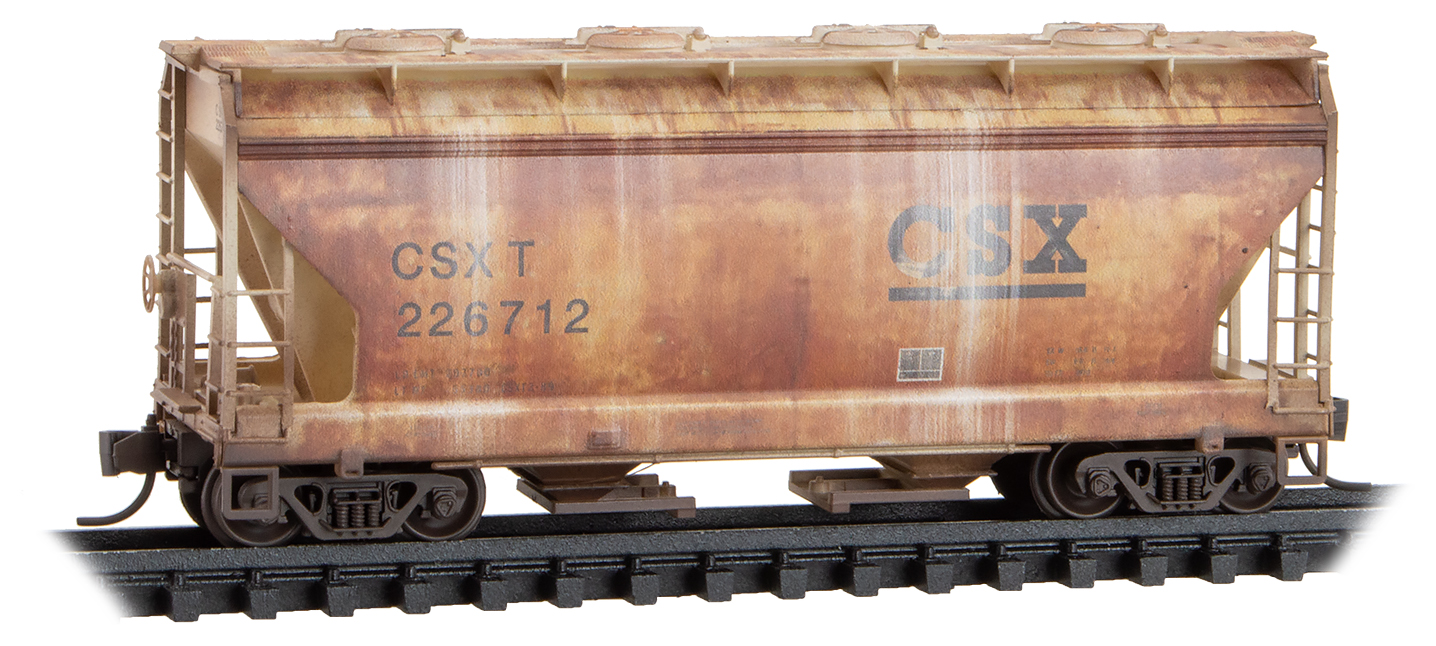 CSX Weathered 2-Bay Covered Hopper #226712