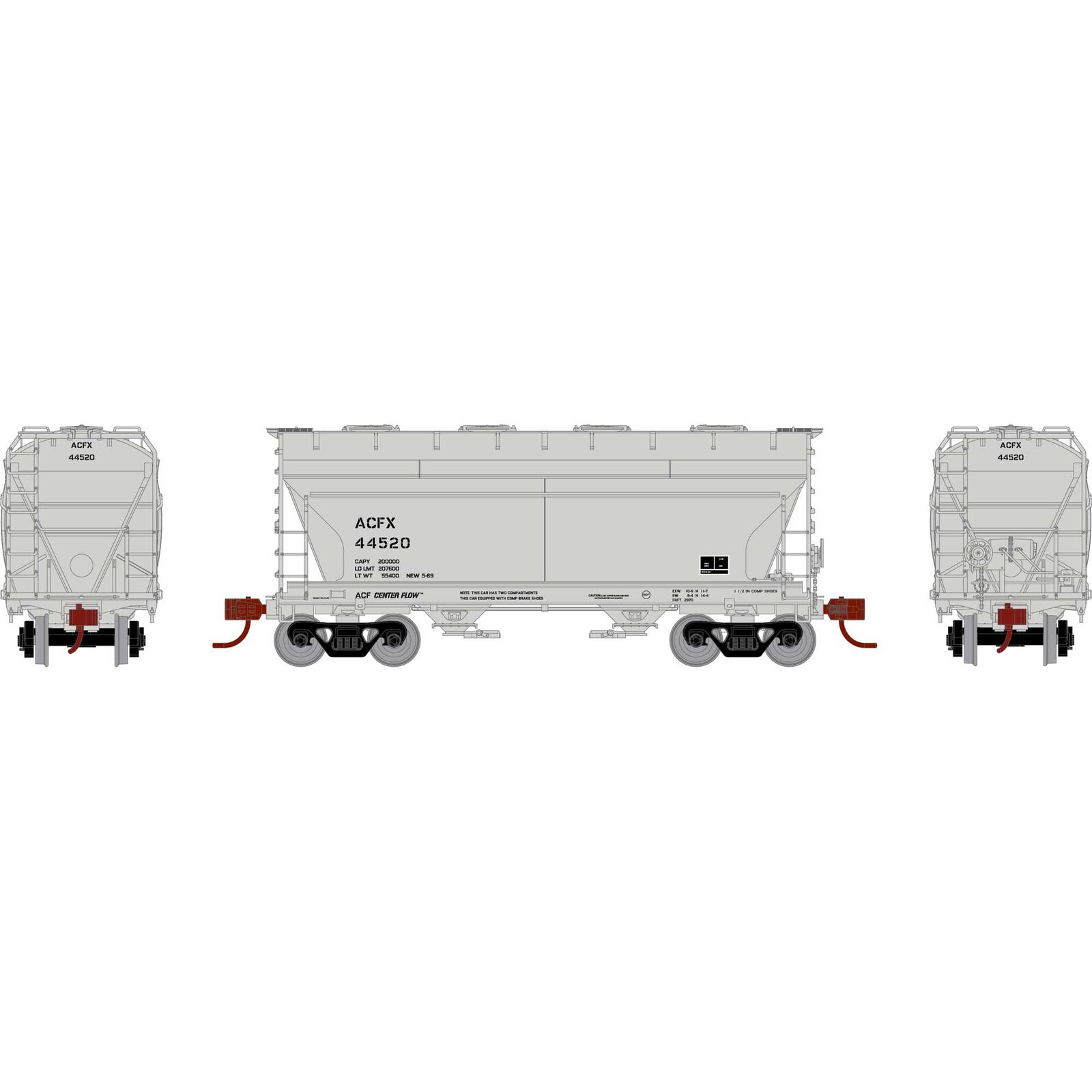 ACFX ACF 2970 2-Bay Center Flow Hopper #44520