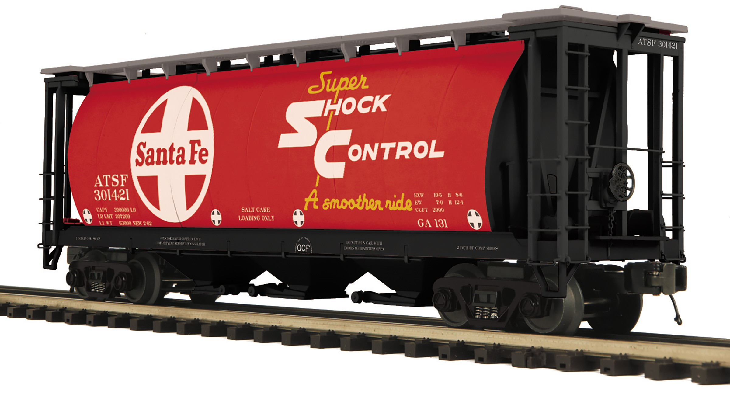 Santa Fe 3-bay cylindrical hopper car