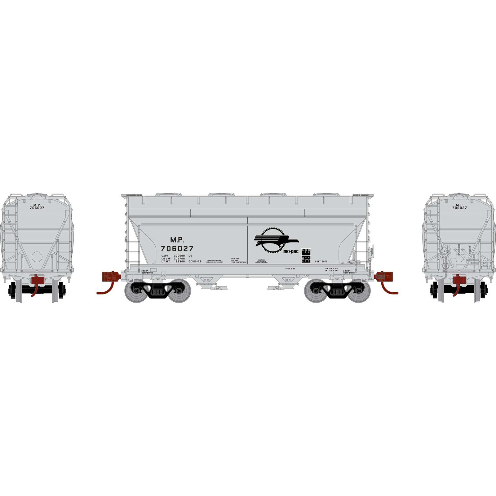 Missouri Pacific ACF 2970 2-Bay Center Flow Hopper #706027