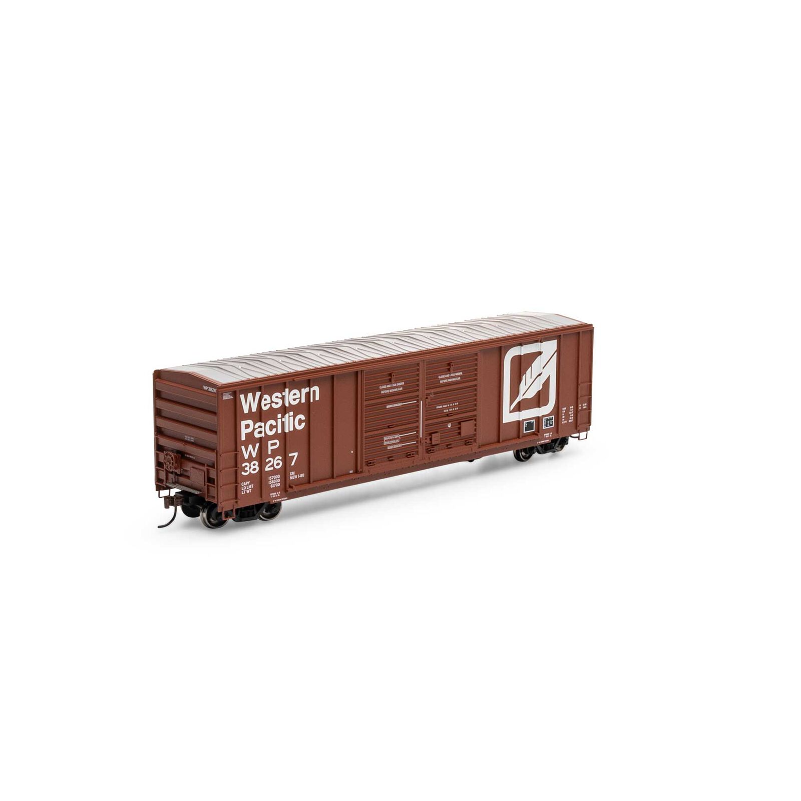 Western Pacific 50' FMC 5077 Centered Double Door Box Car #38267