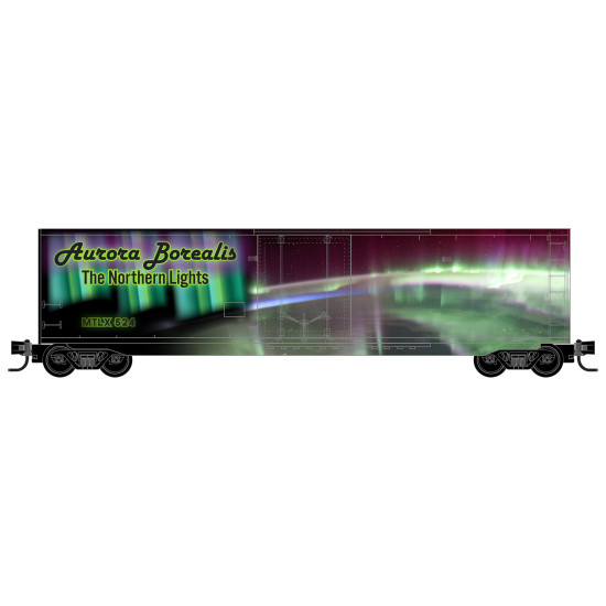 Aurora Borealis Northern Lights 2024 50' Standard Box Car #524