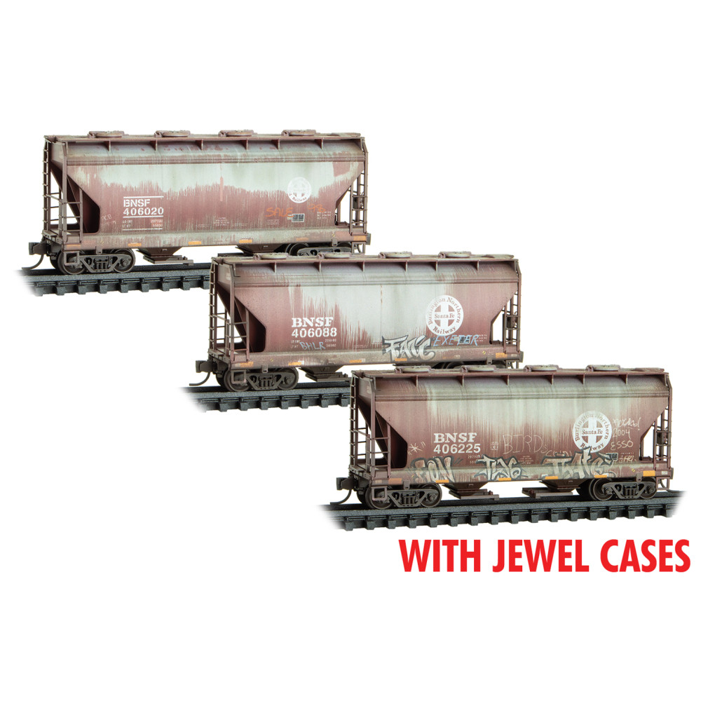 Burlington Northern Santa Fe Weathered 3-Pack
