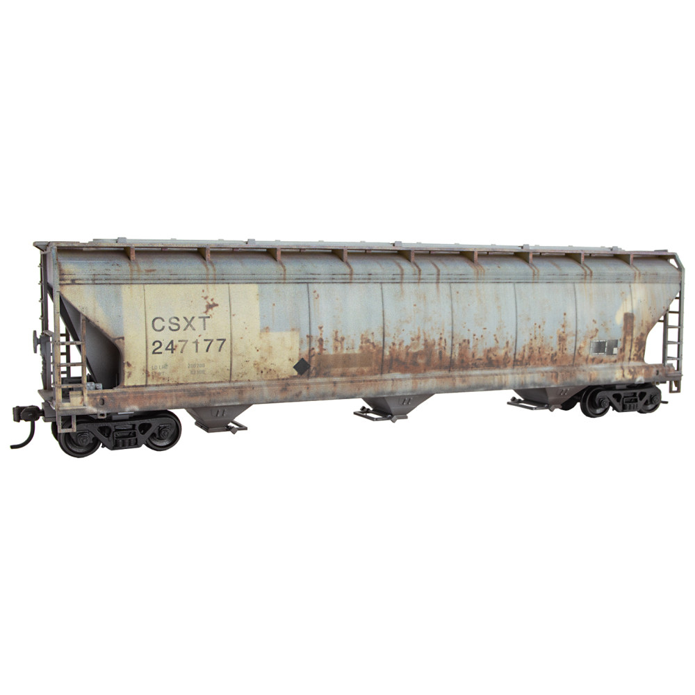 CSX Weathered 3-Bay Covered Hopper #247177