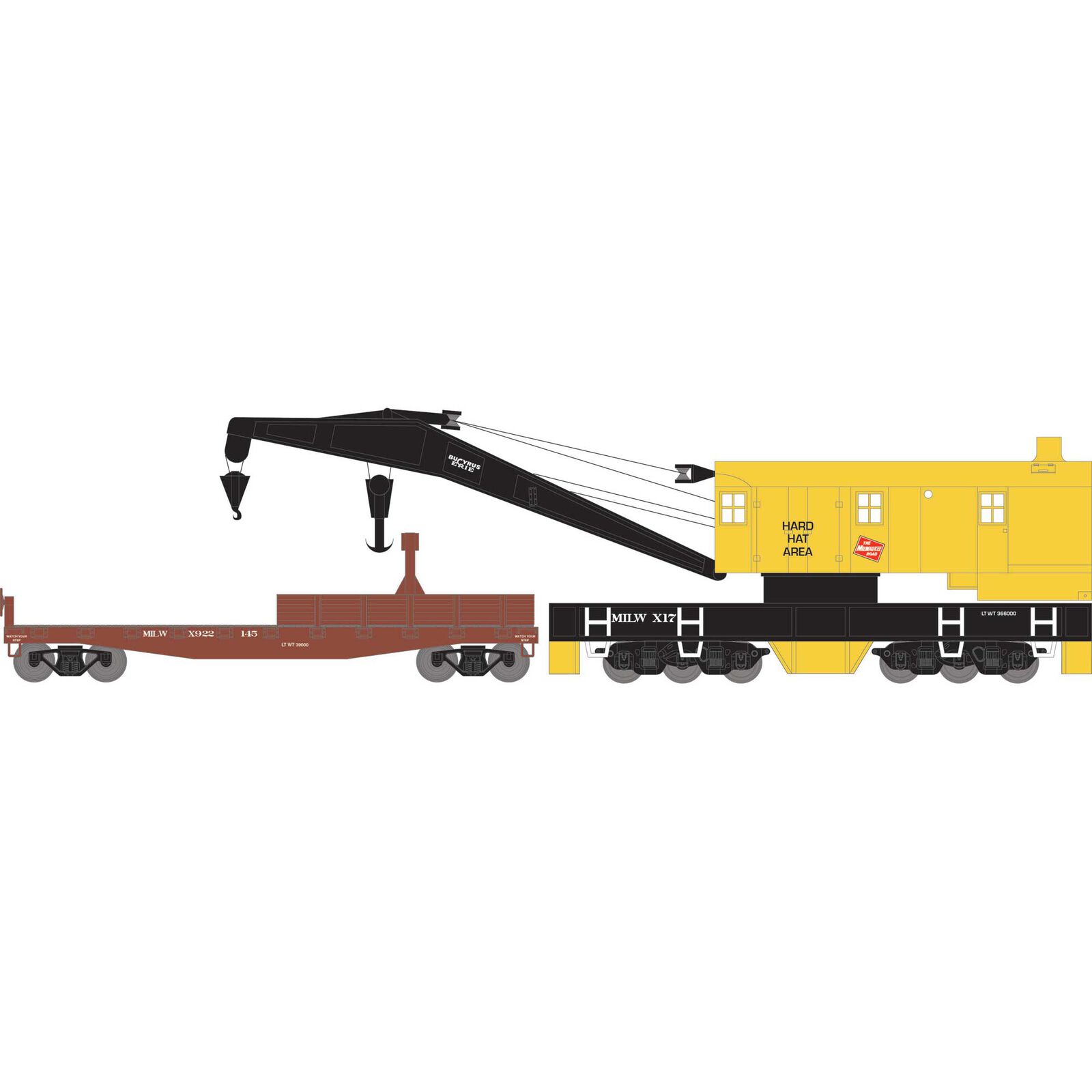 Milwaukee Road 200-Ton Crane & Tender