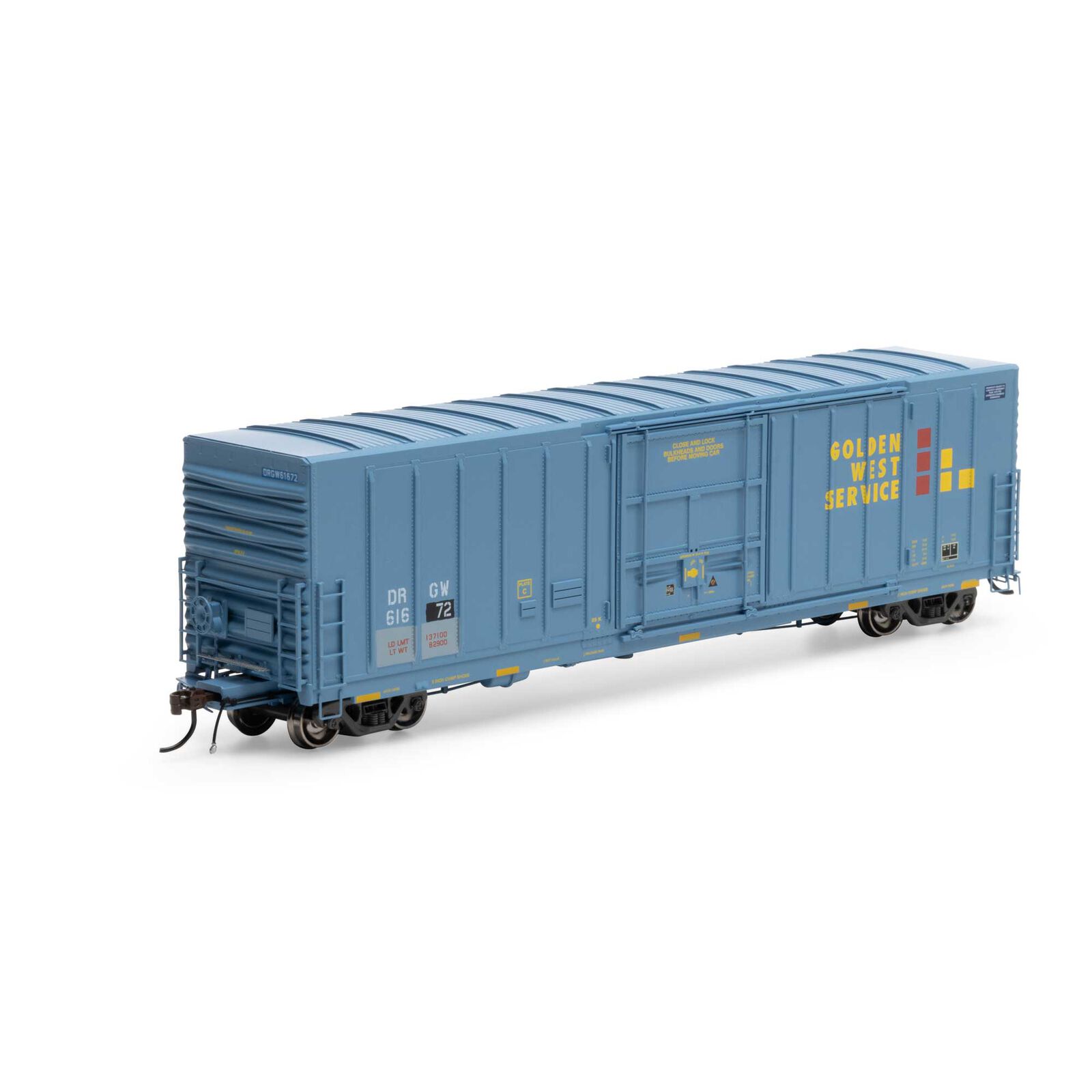 Golden West/DRGW 50' PC&F Box Car #61672