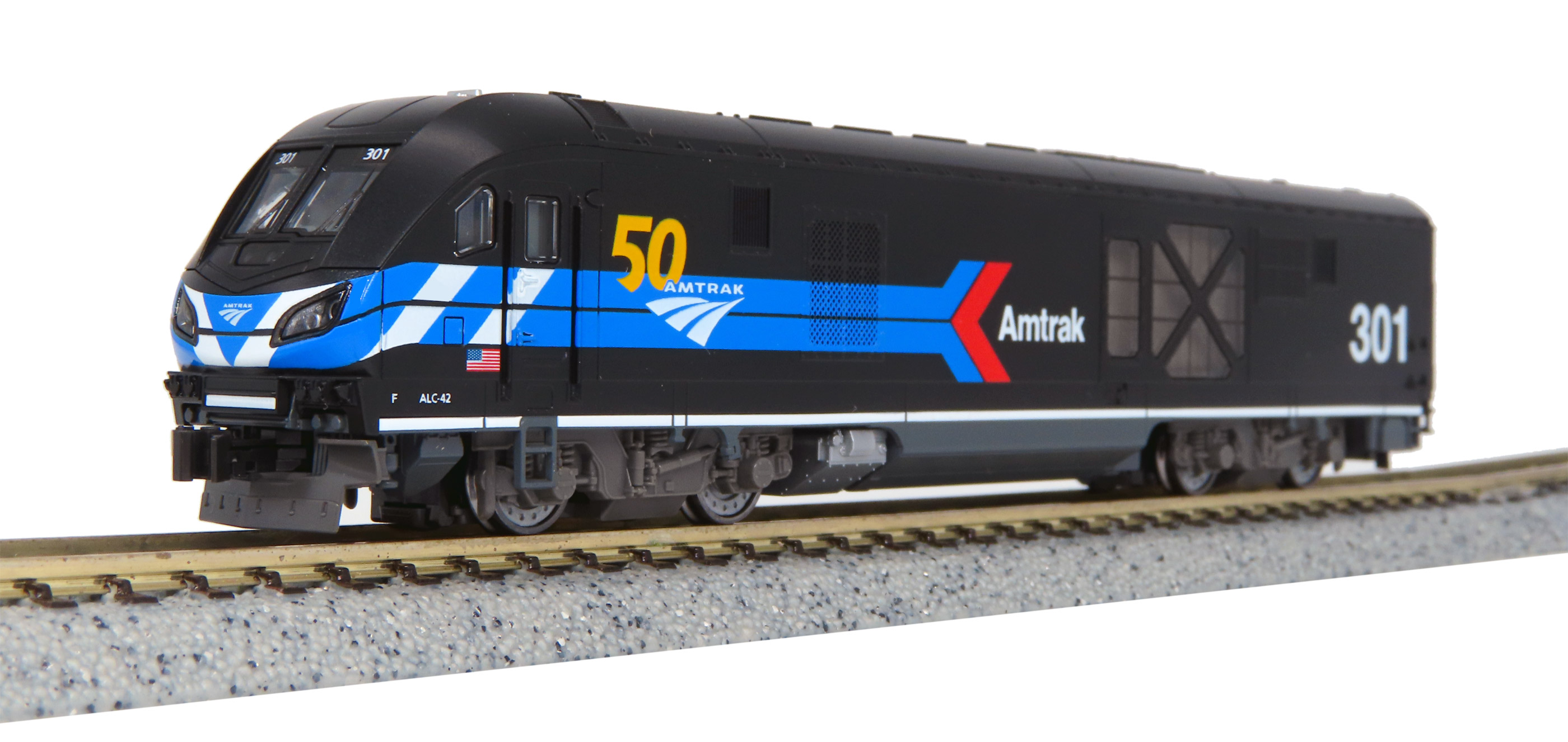 Amtrak "Day One" ALC-42 Charger #301 with Tsunami2 installed