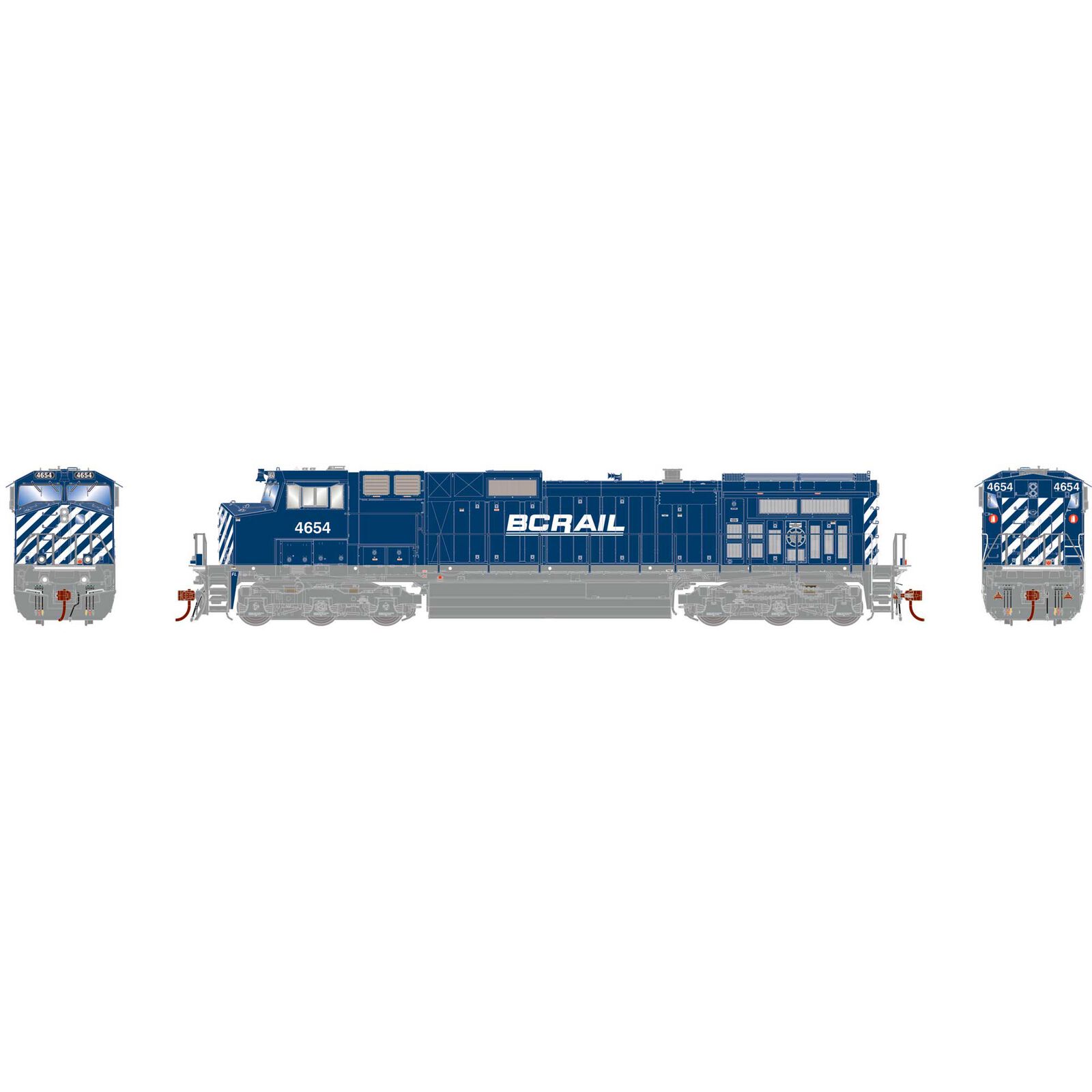 BC Rail Dash 9-44CW #4654