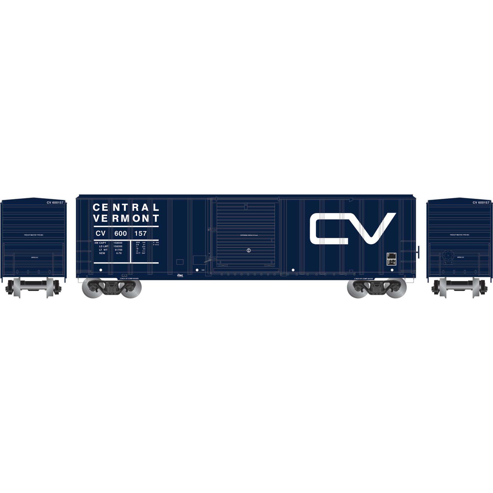 Central Vermont 50' FMC 5347 boxcar #600157