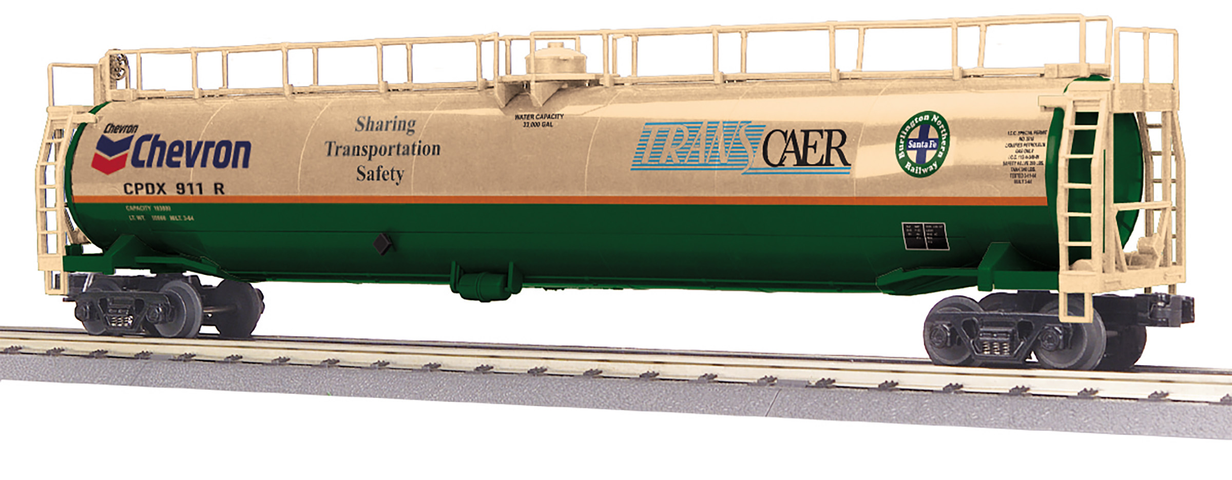 BNSF (Chevron) 33K gallon tank car #911