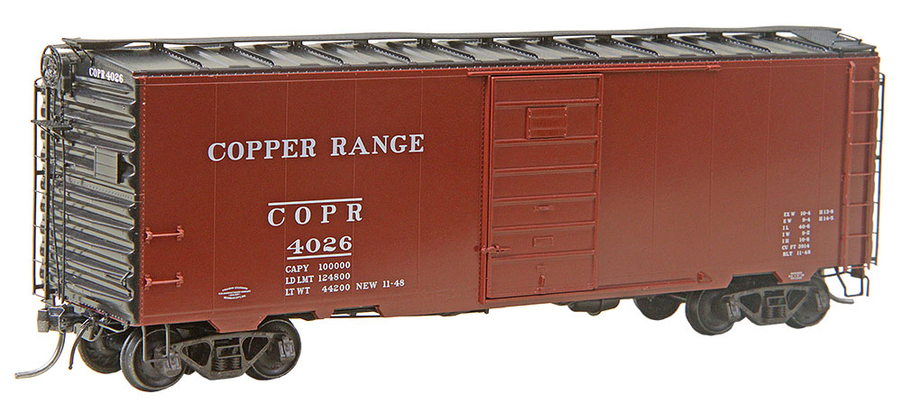 Copper Range Road 40' PS-1 Box Car 6' Door #4026