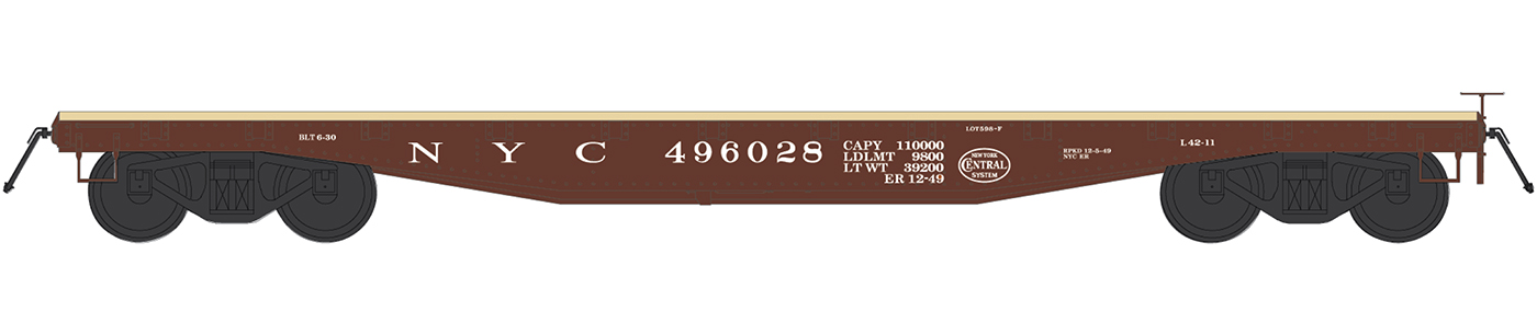 New York Central-NYC 42' Fish Belly Flat Car #496247