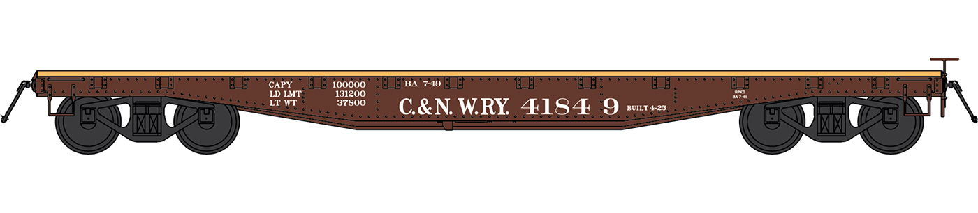 Chicago & North Western-C&NW 42' Fish Belly Flat Car #41501
