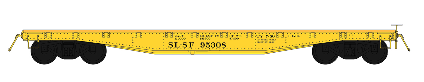 Frisco-SLSF 42' Fish Belly Flat Car #95327