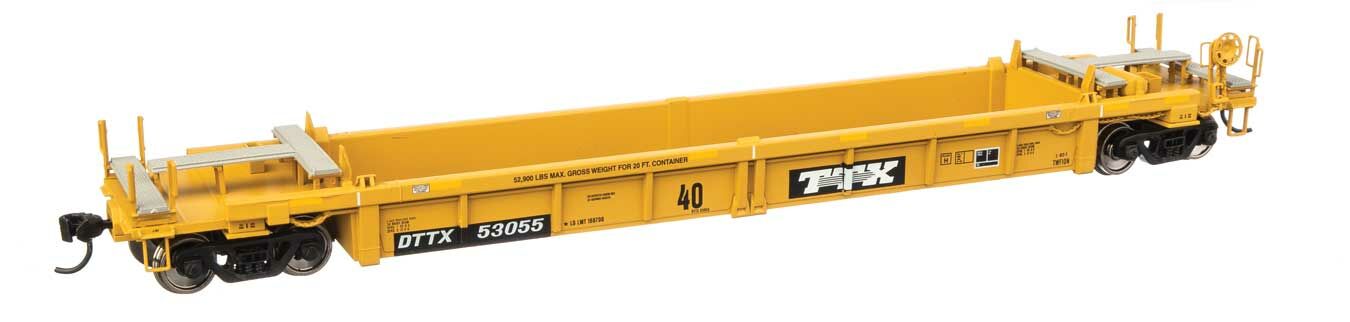 TTX Thrall rebuilt 40' well car #53055