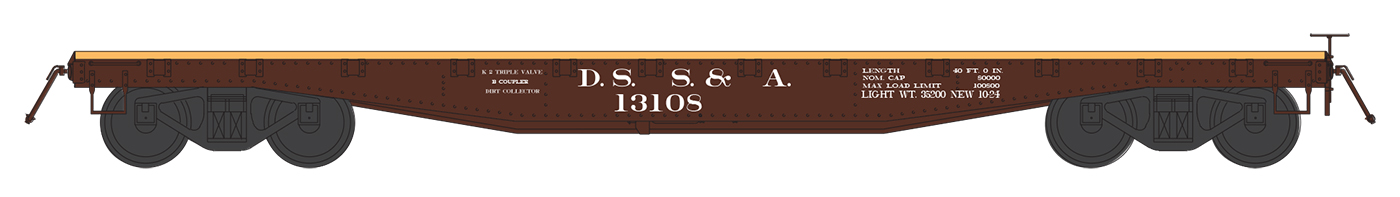 Duluth, South Shore & Atlantic-DSS&A 42' Fish Belly Flat Car #13490