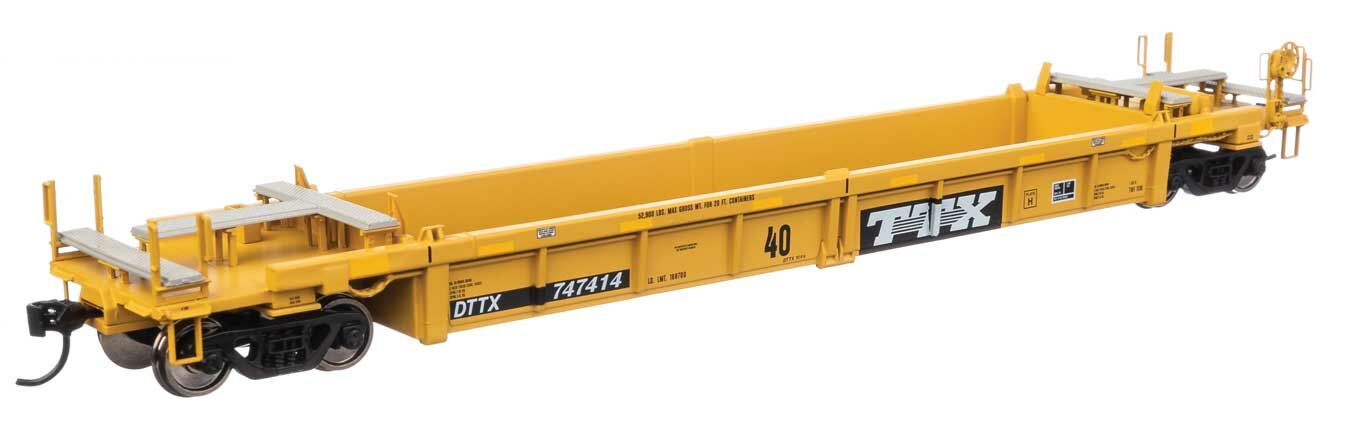 TTX Thrall rebuilt 40' well car #747414