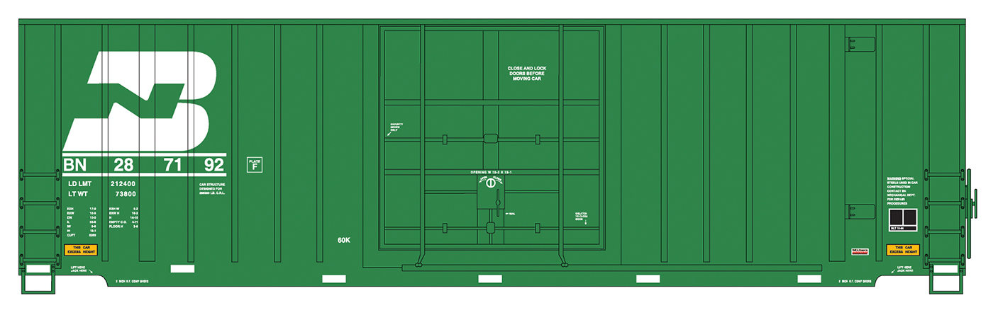 Burlington Northern Gunderson 50' High Cube Box Car #287293
