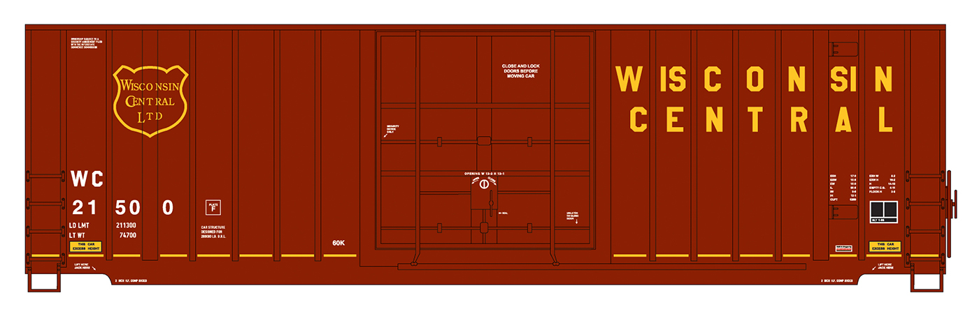 Wisconsin Central Gunderson 50' High Cube Box Car #21536