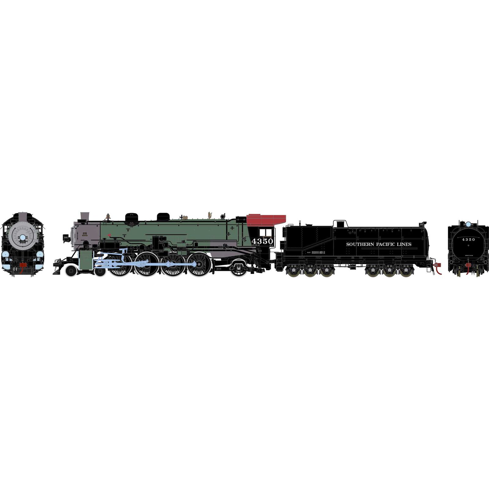 Southern Pacific MT-4 4-8-2 #4350 With Tsunami2