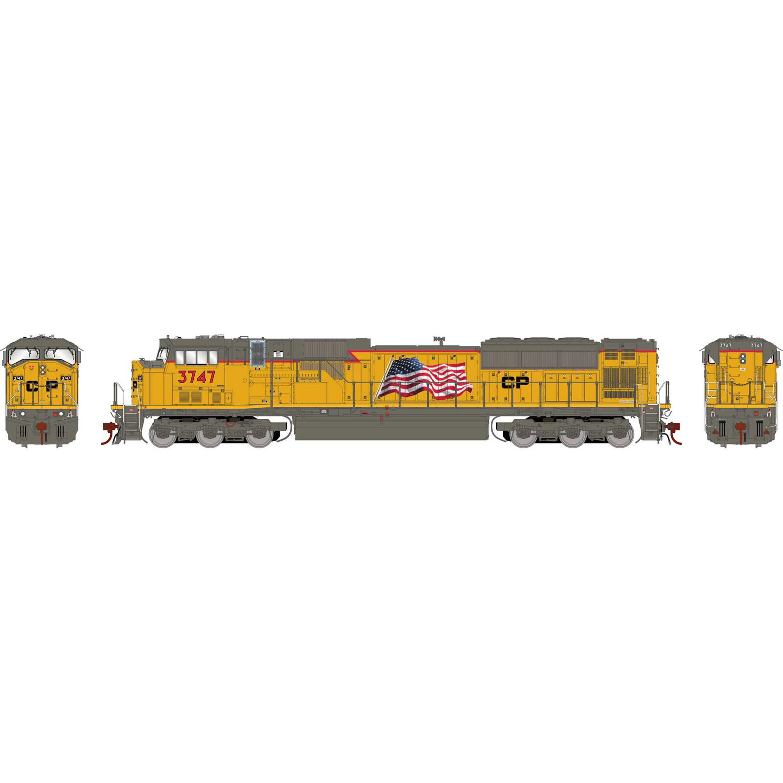 Canadian Pacific (Ex-UP) SD90MAC #3747 With Tsunami2