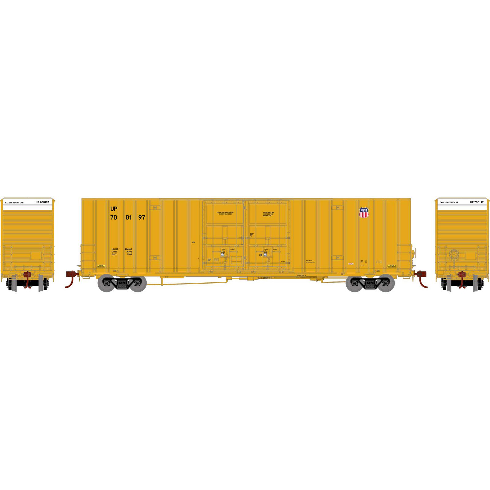 Union Pacific 60' Gunderson Double Door Box Car #700197
