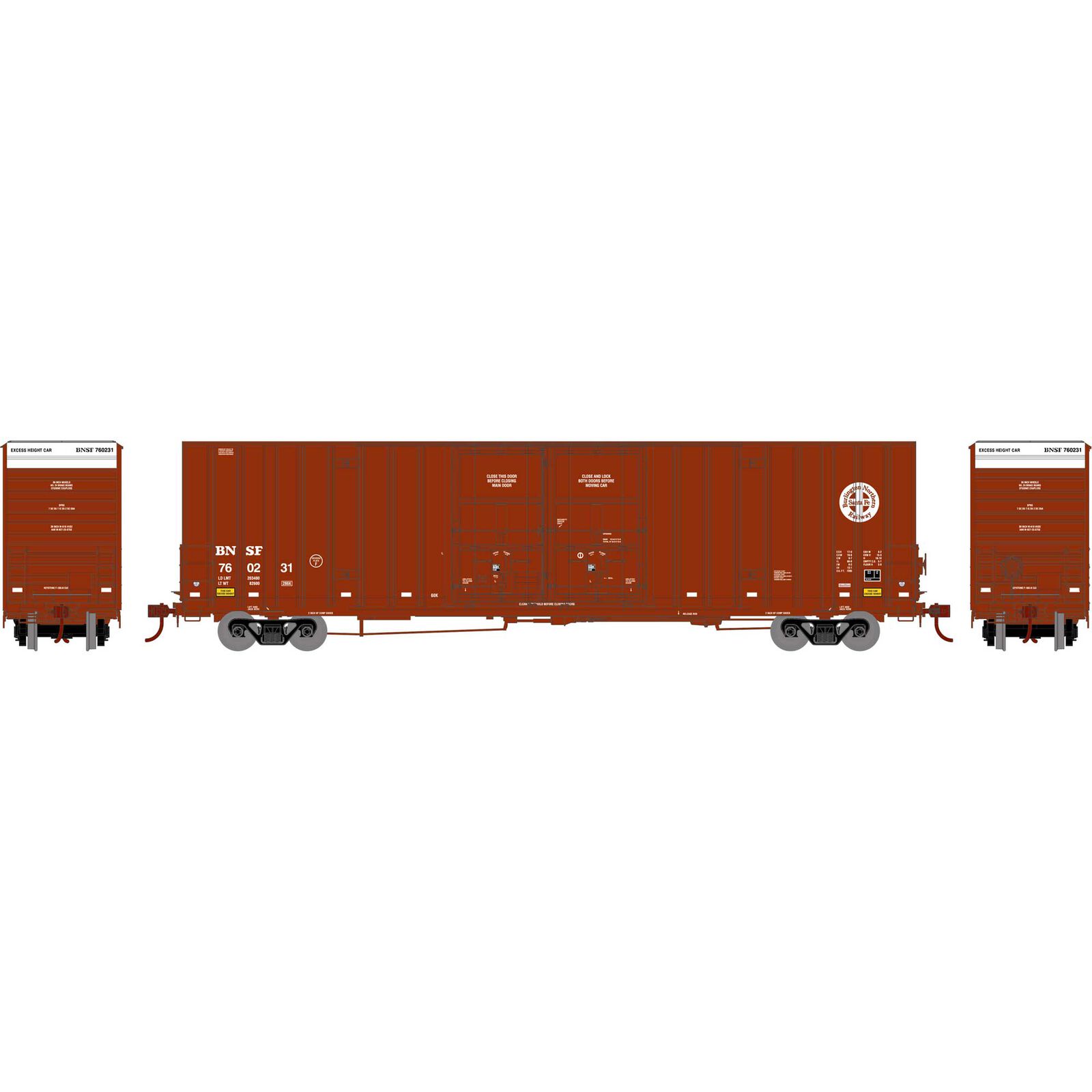 Burlington Northern Santa Fe 60' Gunderson Double Door Box Car #760231