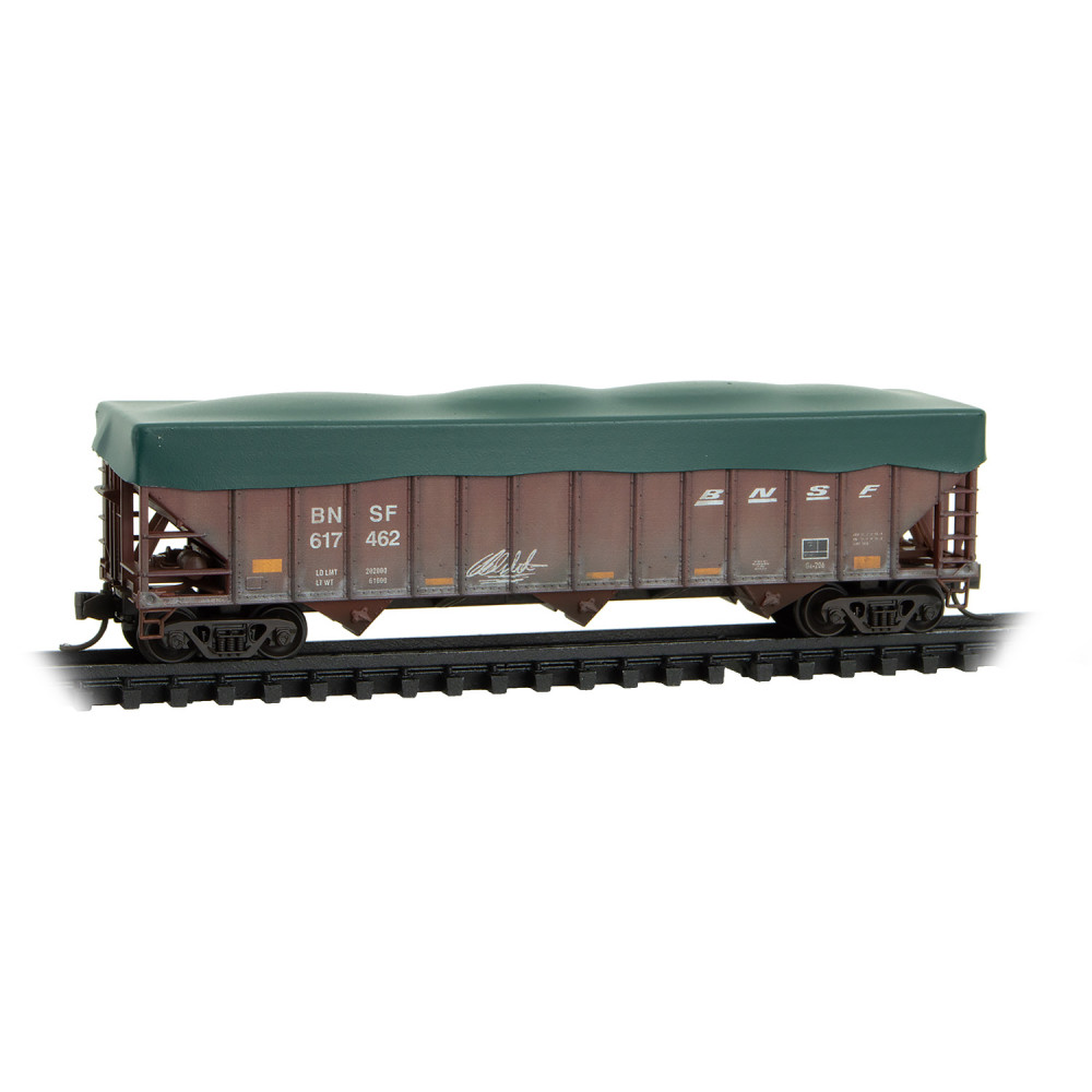 Burlington Northern Santa Fe With Tarp Covers Weathered 3-Pack