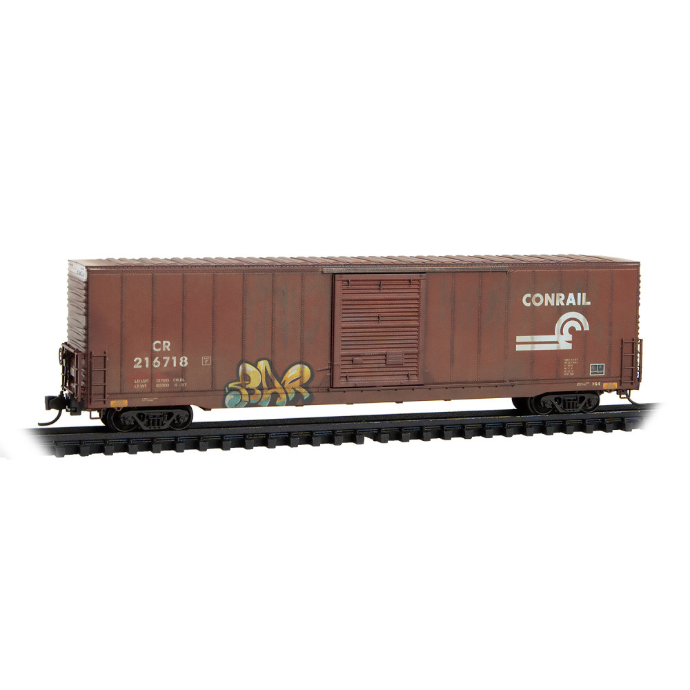 Conrail Weathered 60' Box Car Excess Height Single Door #216718