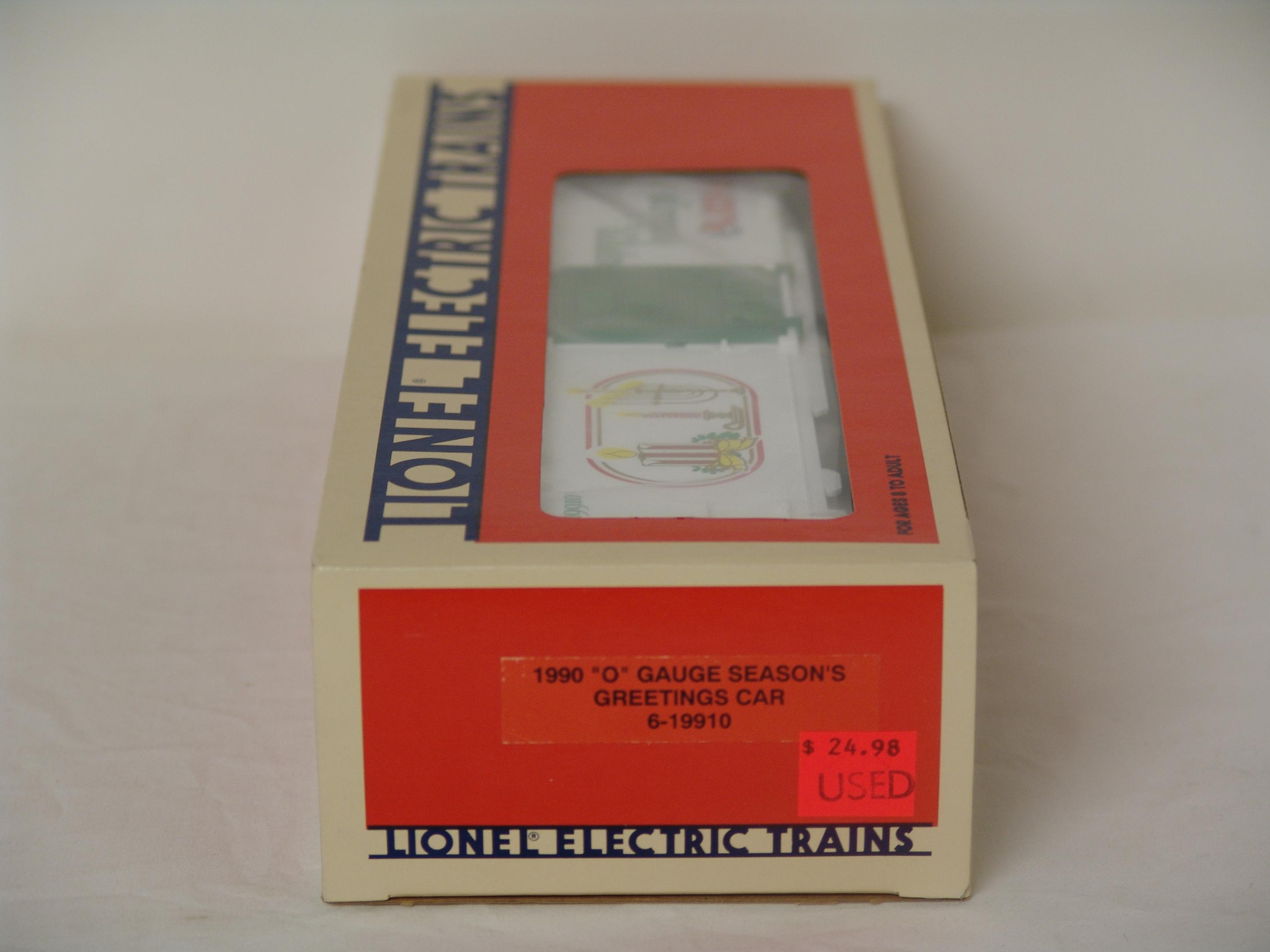 1990 O Gauge Season's Greetings boxcar #19910 (used)