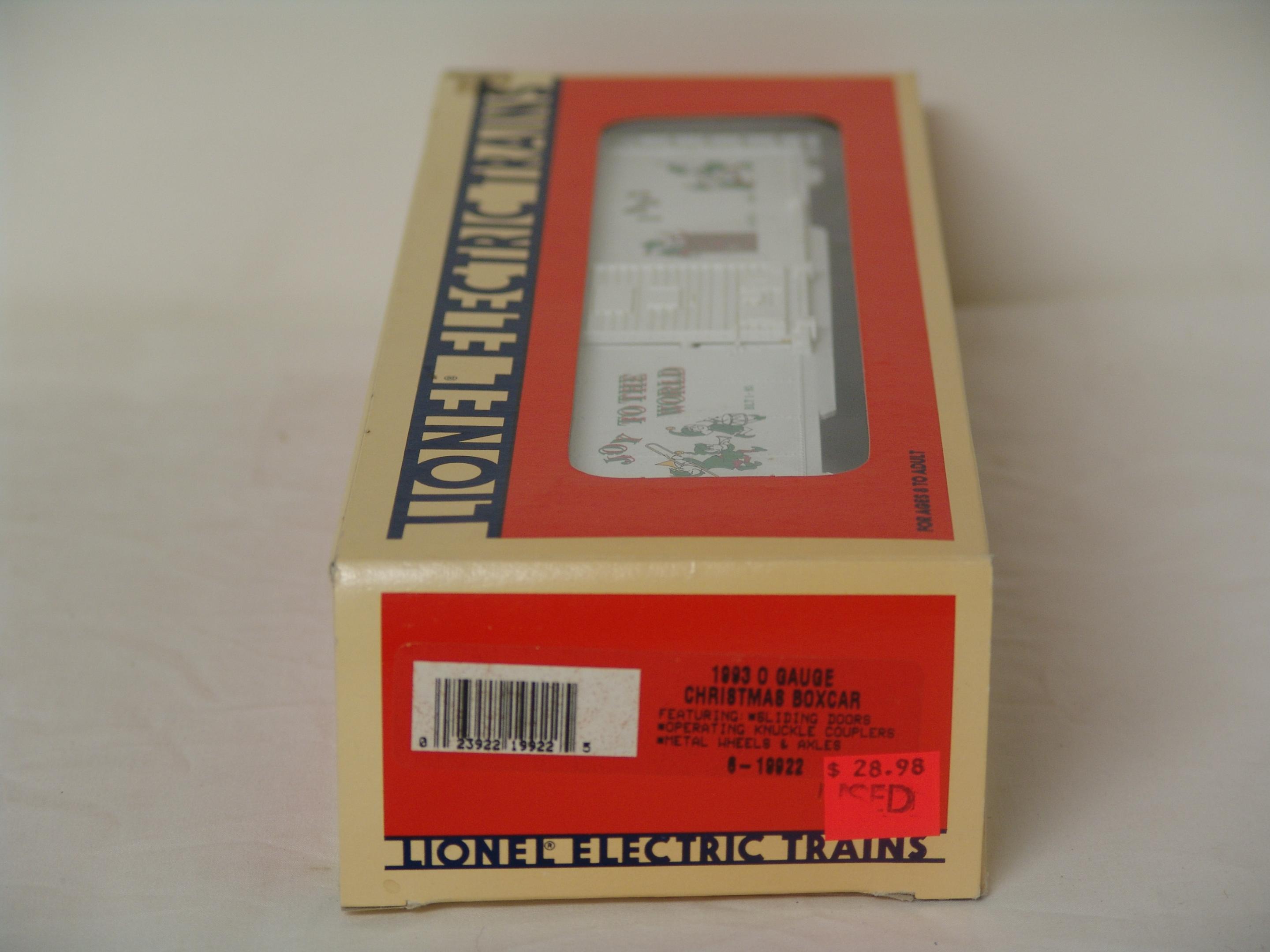1993 O gauge Christmas boxcar #19922 (used)