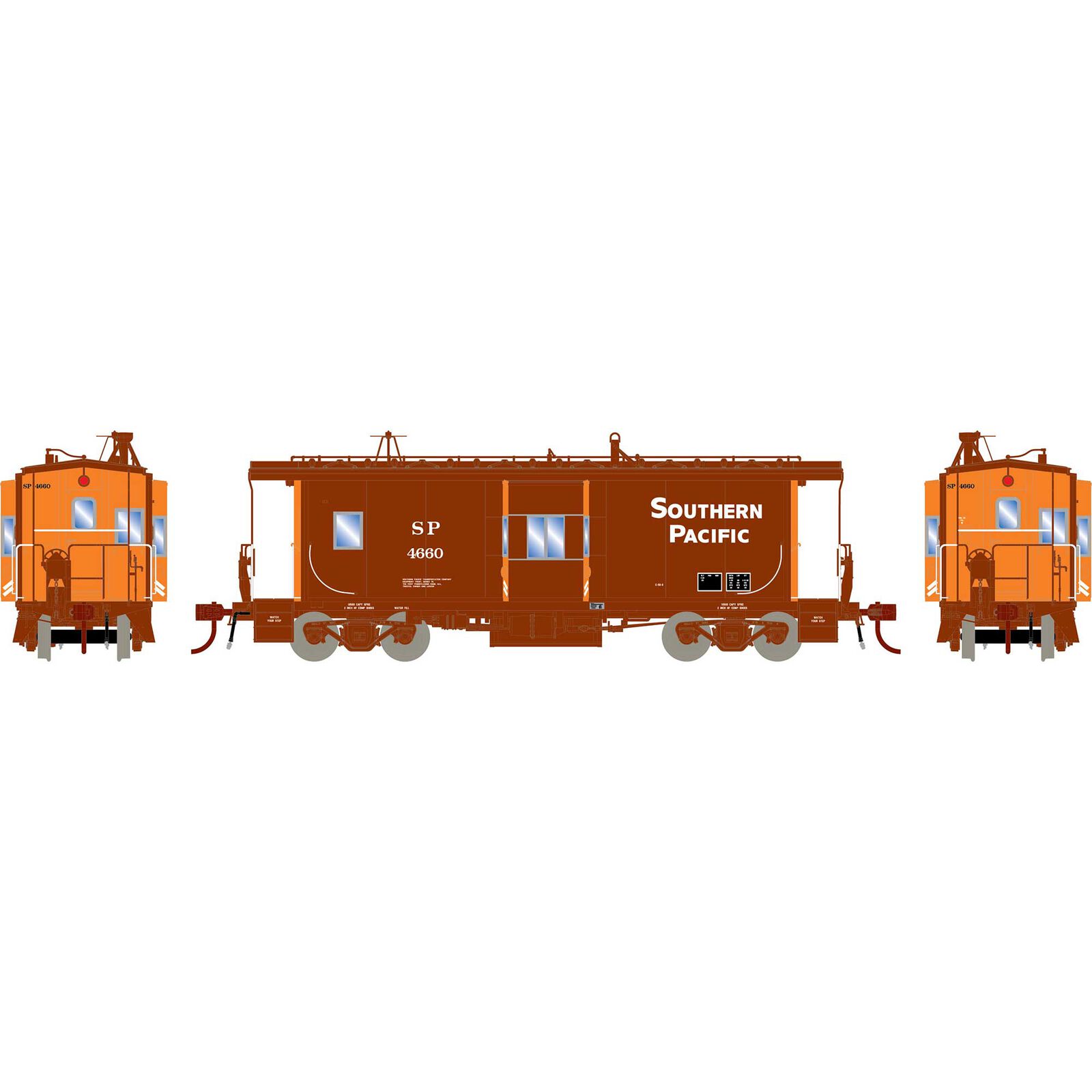 Southern Pacific C-50-8 ICC Bay Window Caboose With Lights #4660
