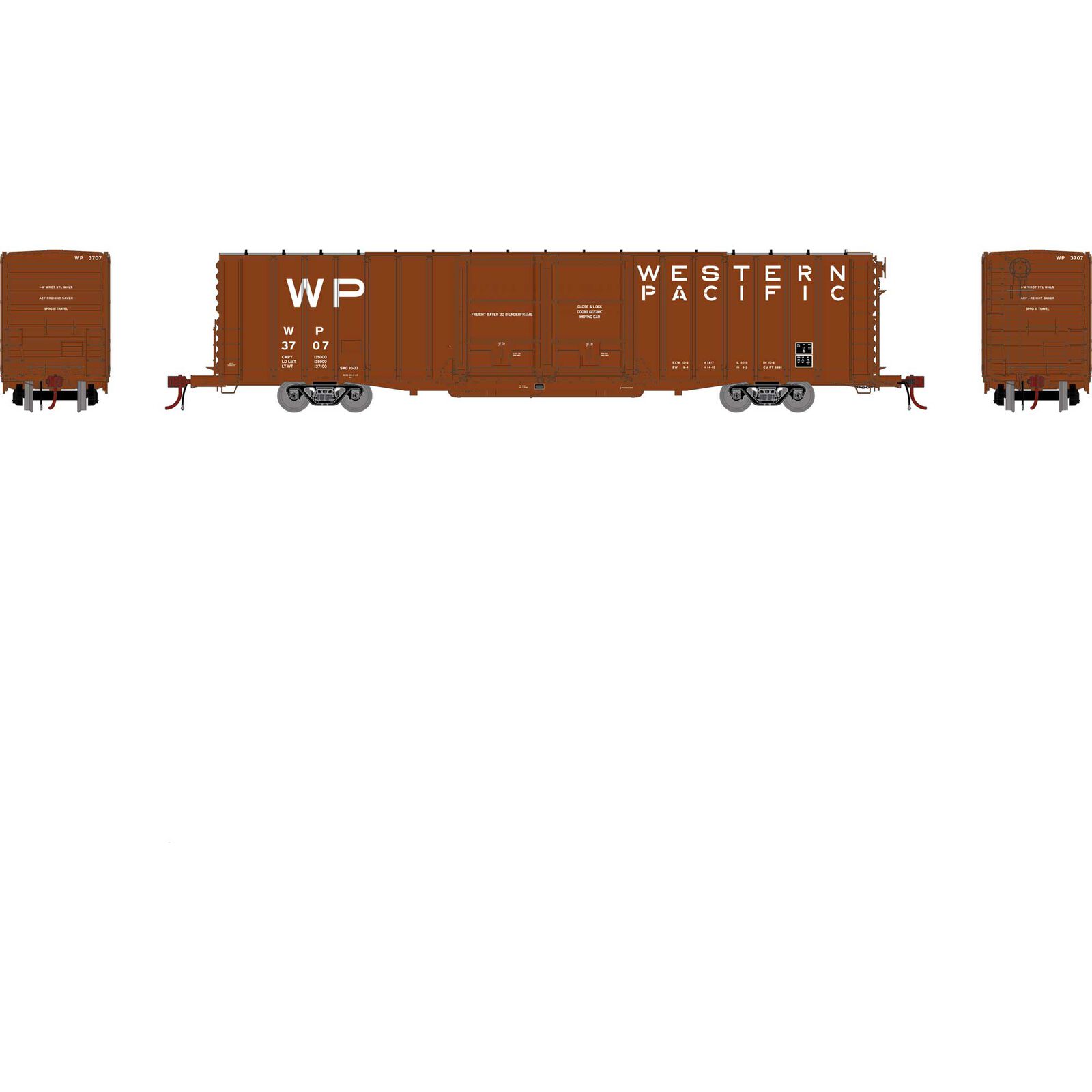 Western Pacific Intermediate 60' PS Auto Box Car #3707