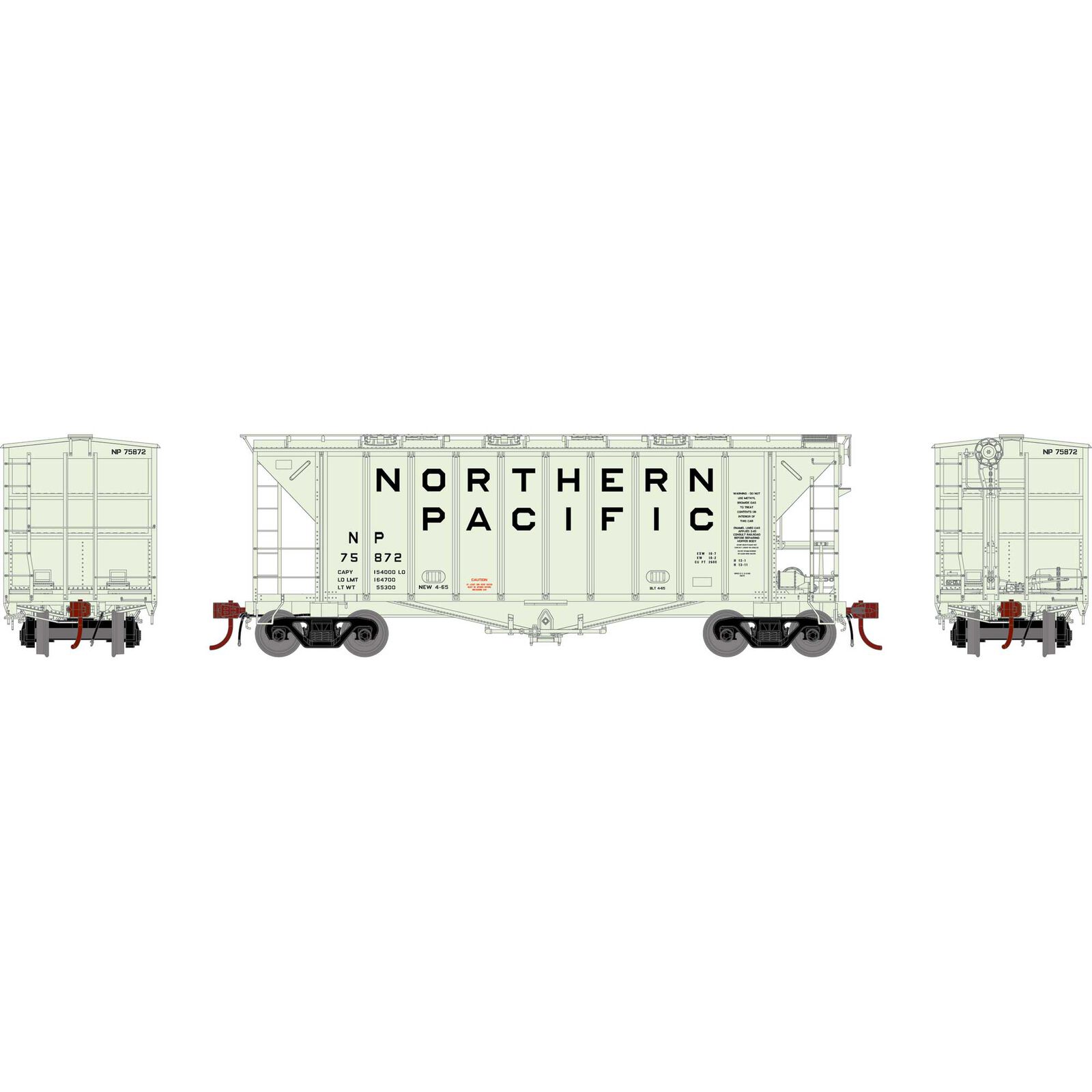 Northern Pacific "Intermediate V1" 40' 2600 CF Airslide® Hopper #75872
