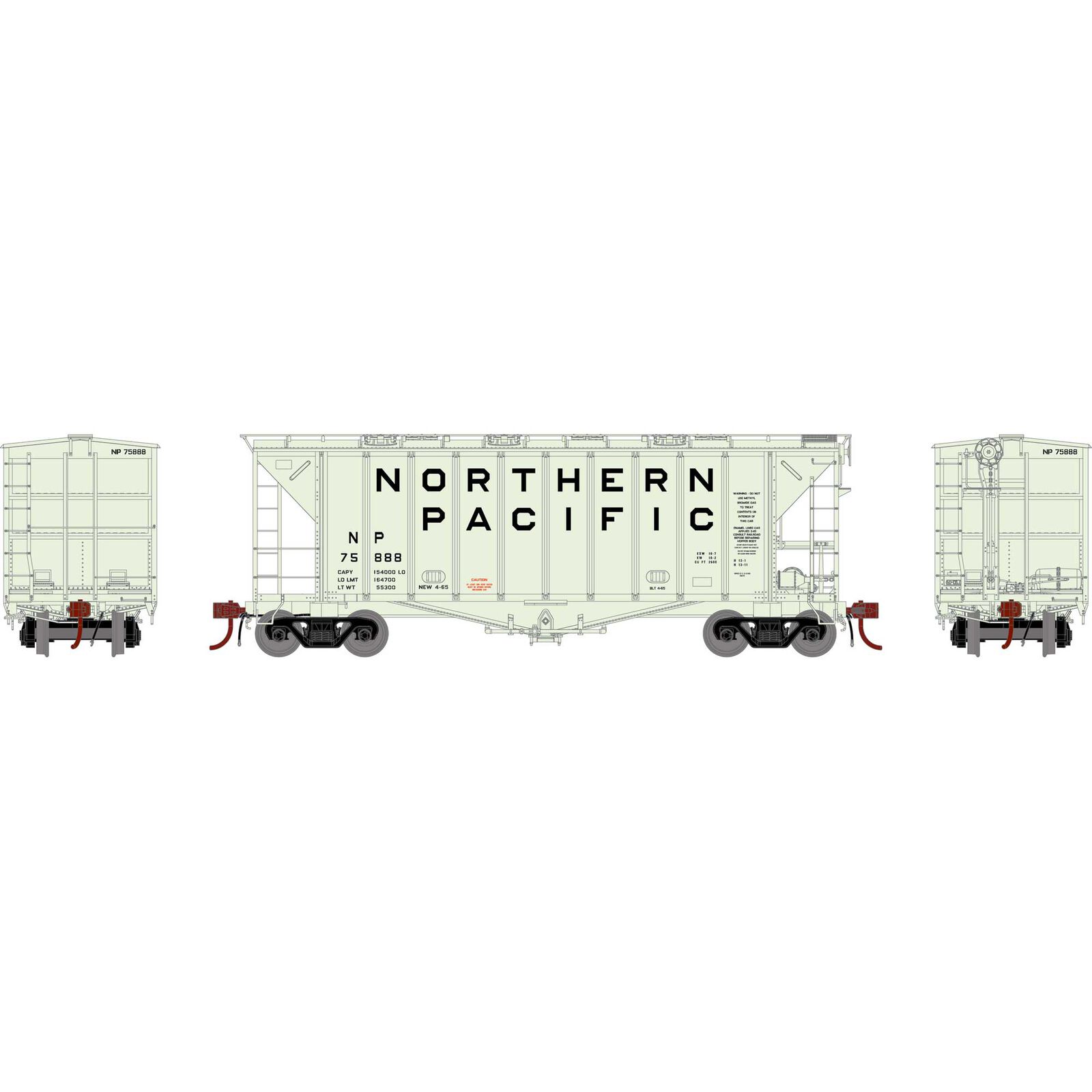 Northern Pacific "Intermediate V1" 40' 2600 CF Airslide® Hopper #75888