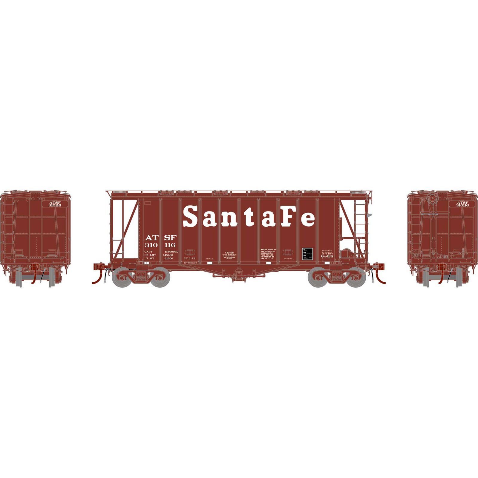 Santa Fe (Early) 40' 2600 CF Airslide® Hopper #310116