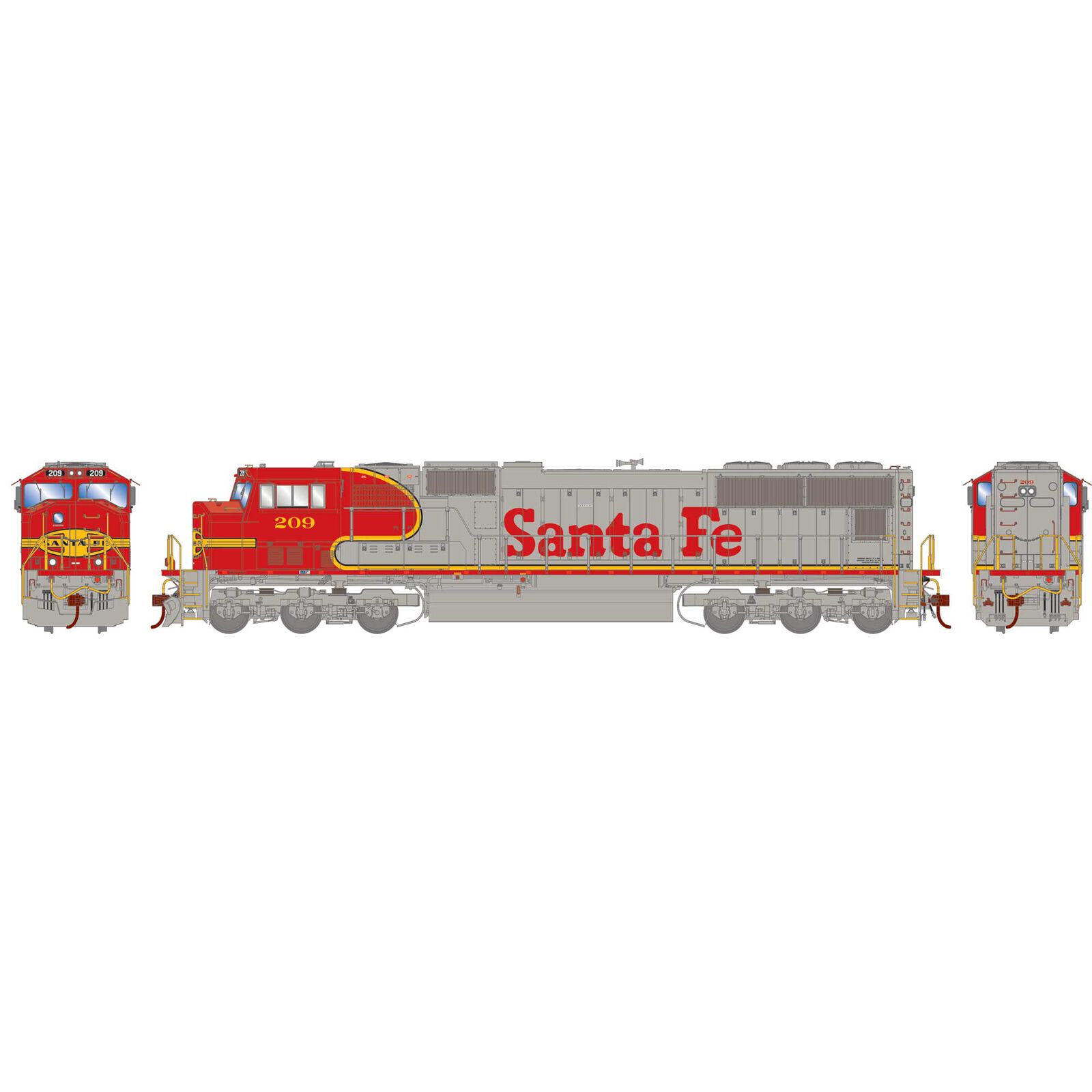 Santa Fe SD75M #209 With Tsunami2