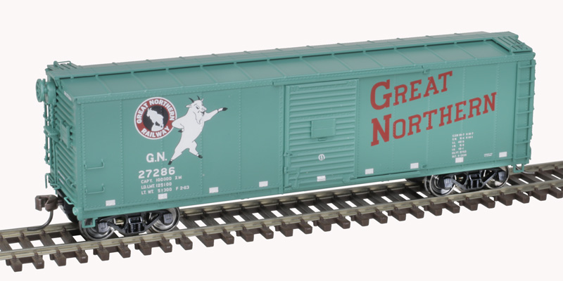 Great Northern green USRA steel rebuilt boxcar #27216