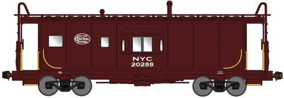 New York Central Oxide Red Half Bay Window Caboose #20225