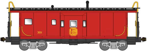 Kansas City Southern Deramus Red International Bay Window Caboose #301
