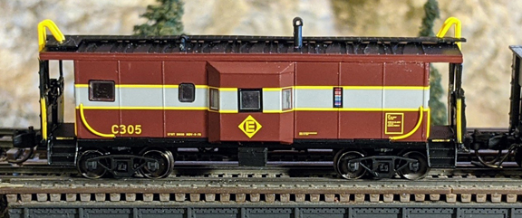 Erie Lackawanna Maroon & Gray International Bay Window Caboose # C314