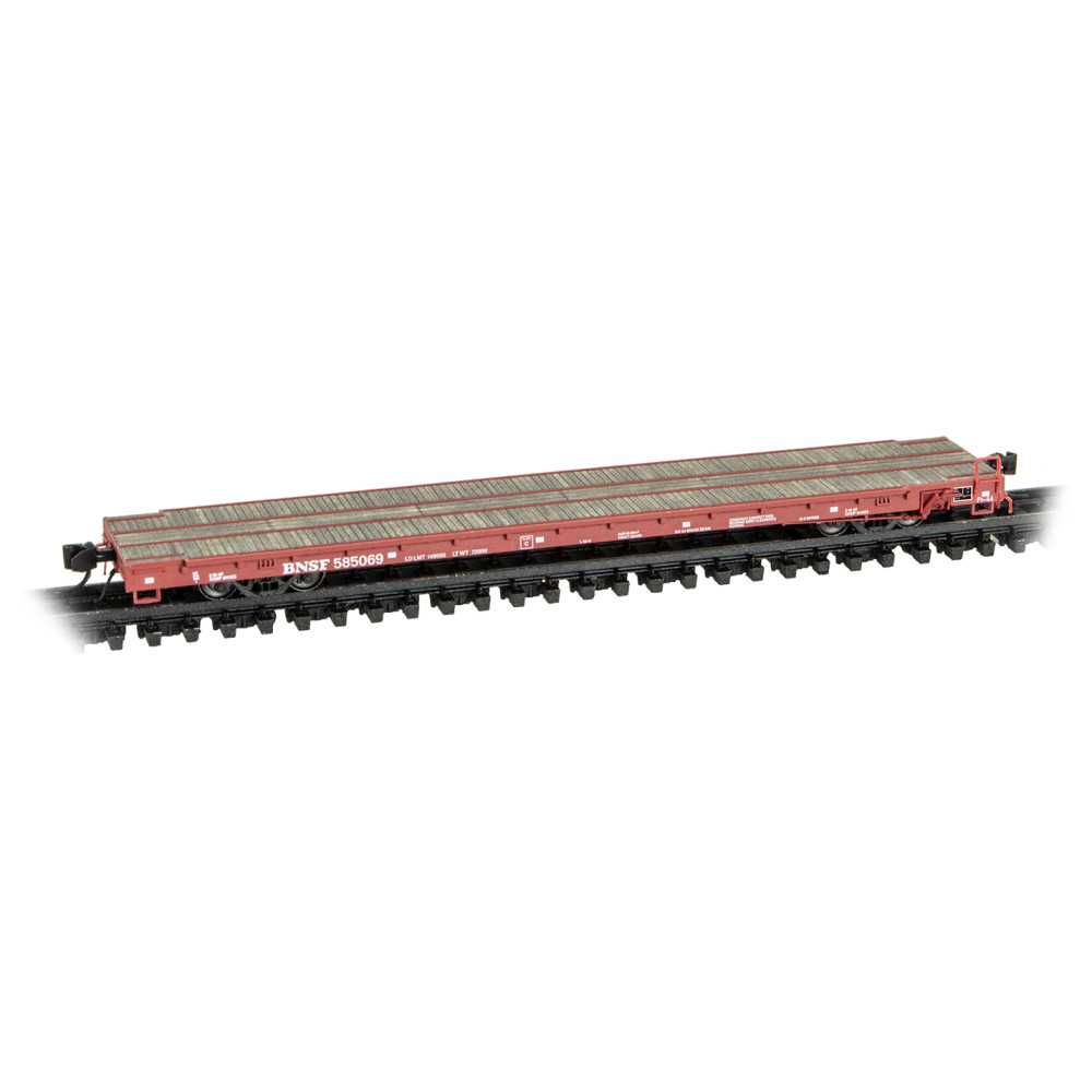 Burlington Northern Santa Fe 60' Wood Deck Modern Flat Car #585069