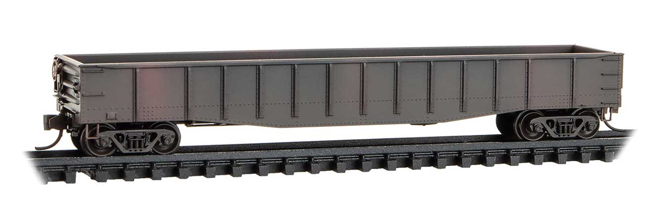 Weathered 50' Steel Side 14 Panel Fixed End Gondola